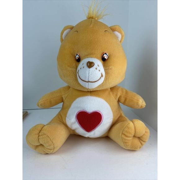 Nanco Care Bears Tenderheart Orange Red Heart Plush Stuffed 9” Sitting Bear 2003 - Picture 1 of 8